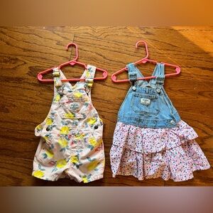 Oshkosh dress and short overalls (18m)